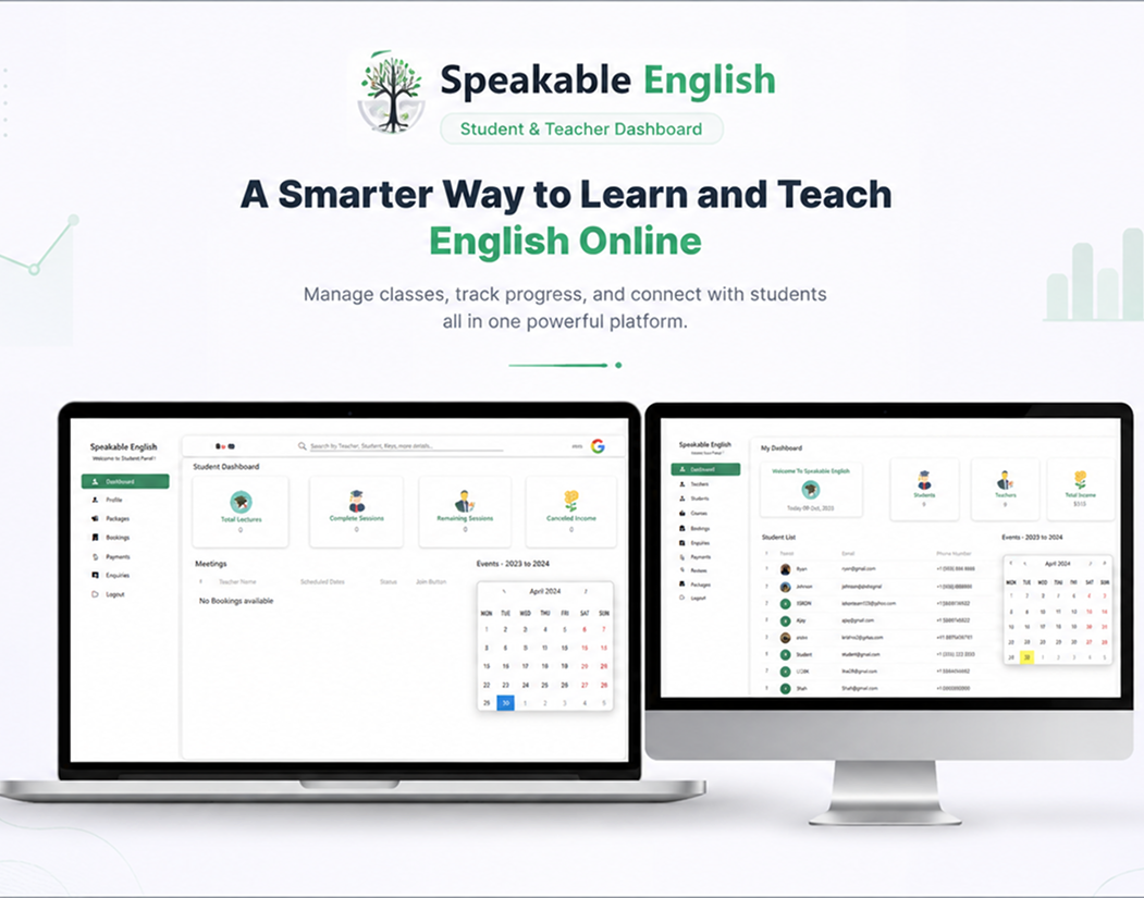 This platform provides a personalized English learning experience
